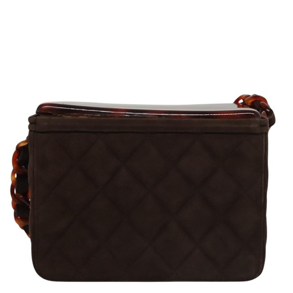 CHANEL Matelasse Hand Bag Suede Brown CC Auth 107629 - Picture 2 of 16